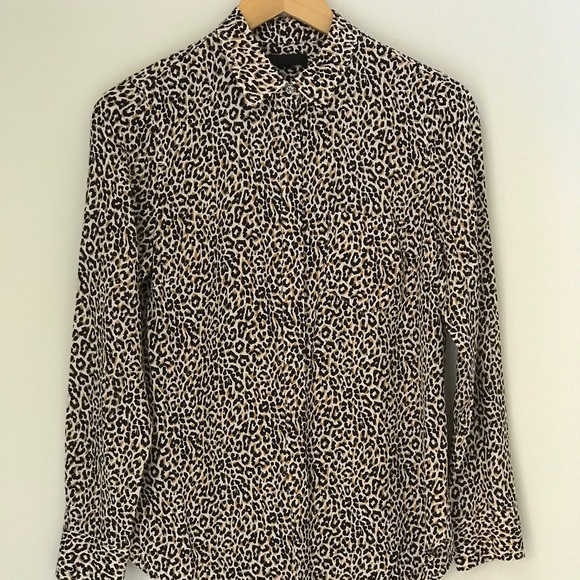 J.Crew Leopard Print Silk Shirt - Picture 4 of 13